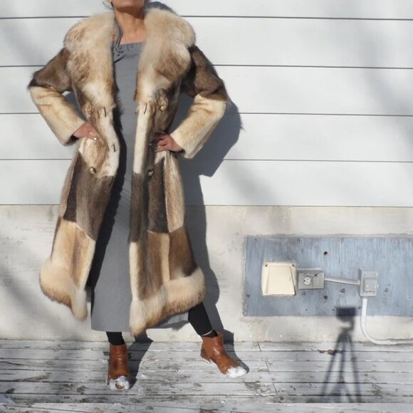 Fox + Muskrat + Mink Fur Coat - Picture 2 of 10